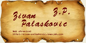 Živan Palasković vizit kartica
